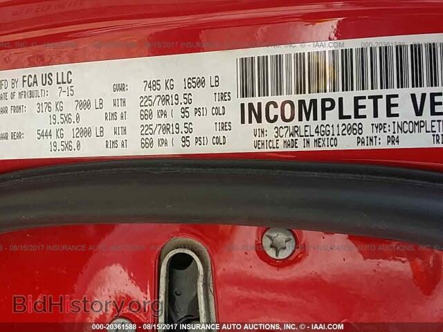 2016 Ram 4500 - VIN: 3C7WRLEL4GG112068 - Фото 10