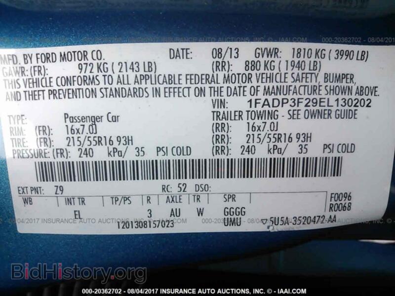 2014 Ford FOCUS (VIN 1FADP3F29EL130202) — фото 9 из 10