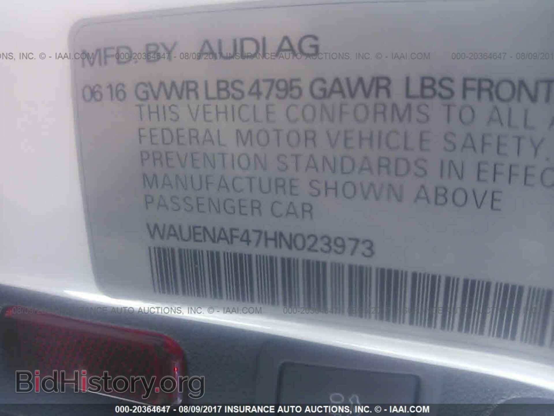 2017 Audi A4 - VIN: WAUENAF47HN023973 - Фото 9
