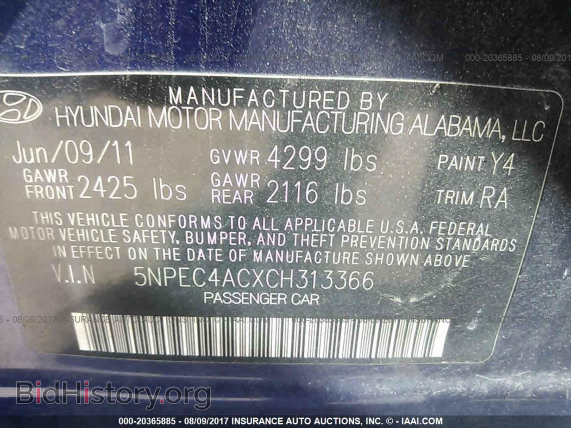 2012 Hyundai Sonata - VIN: 5NPEC4ACXCH313366 - Photo 9