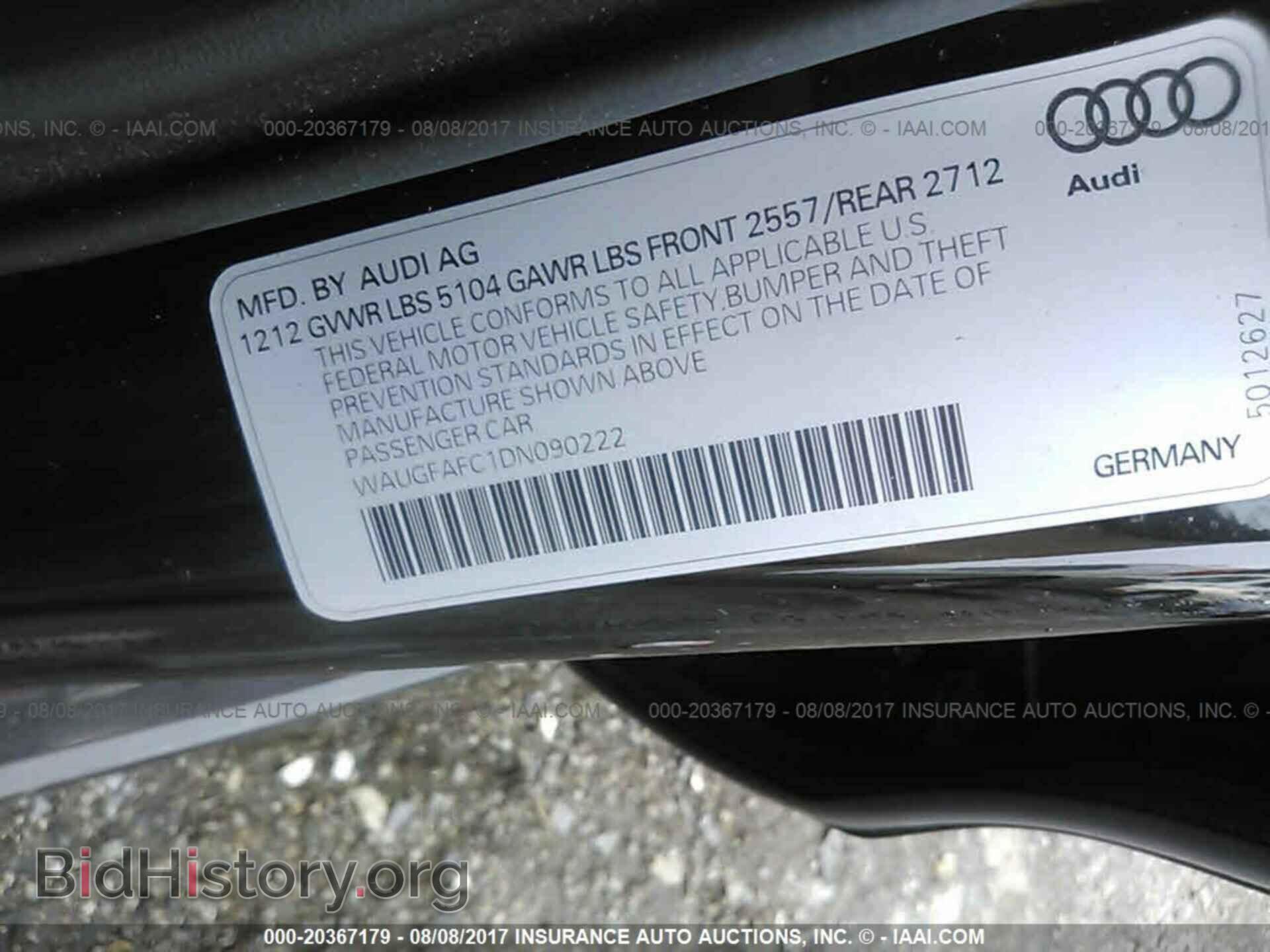 2013 Audi A6 - VIN: WAUGFAFC1DN090222 - Фото 9