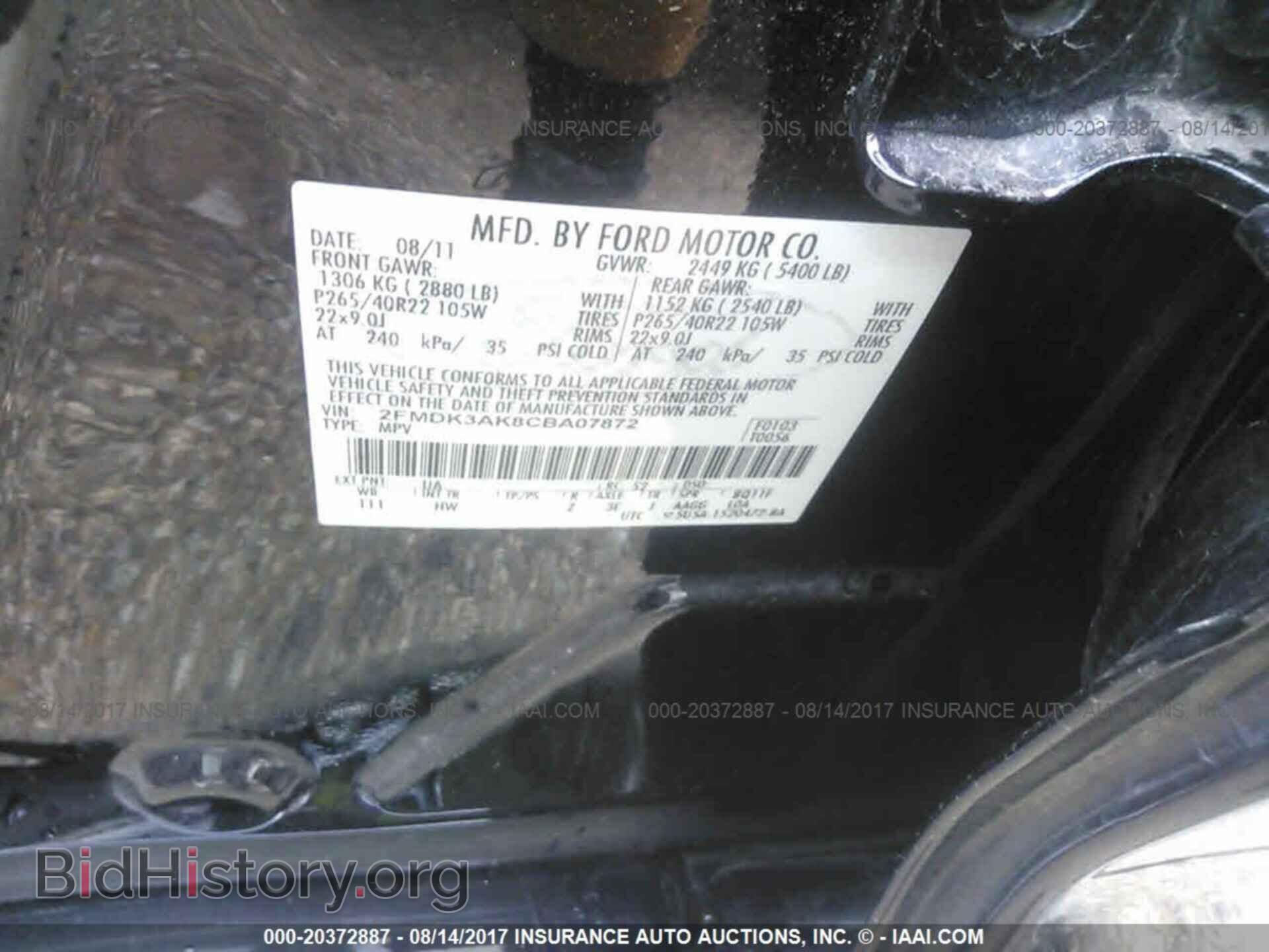 2012 Ford Edge - VIN: 2FMDK3AK8CBA07872 - Фото 9