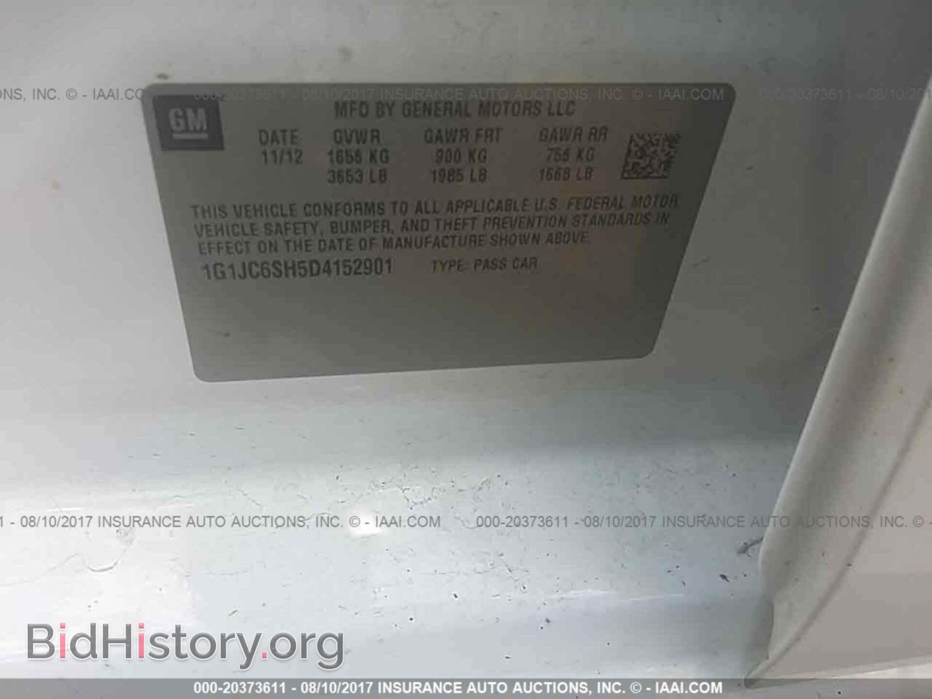 2013 Chevrolet Sonic - VIN: 1G1JC6SH5D4152901 - Photo 9