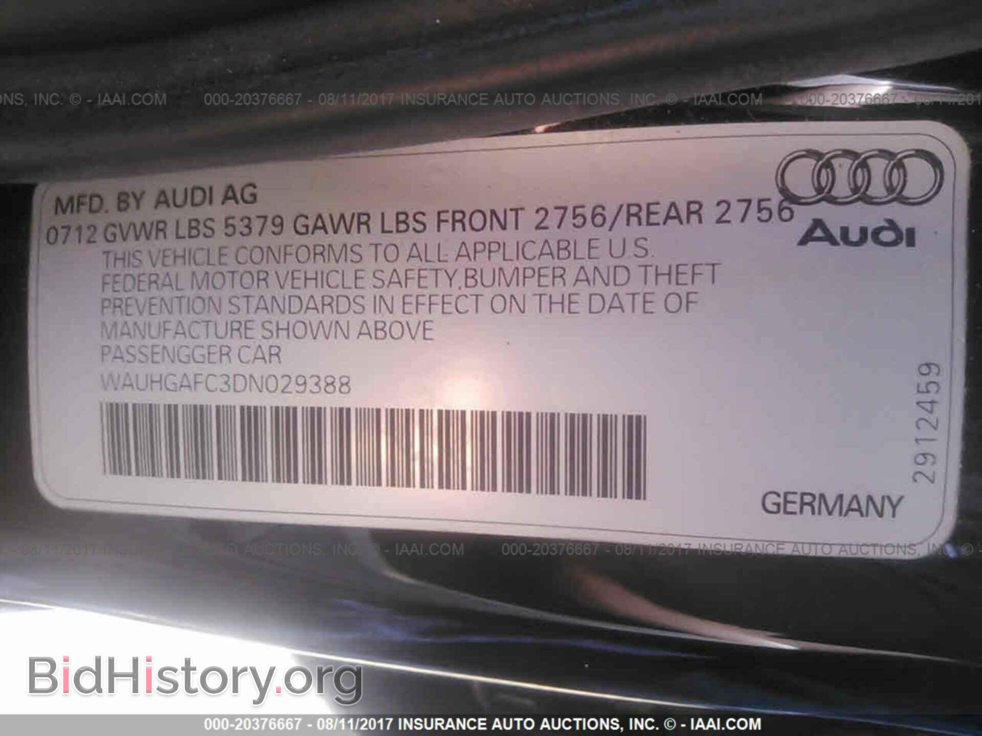 2013 Audi A6 - VIN: WAUHGAFC3DN029388 - Фото 9