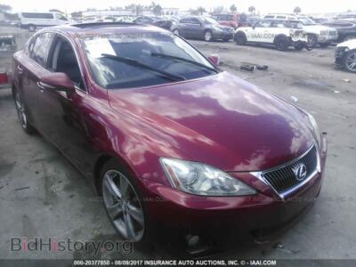 2011 Lexus IS, красный — VIN JTHBF5C24B5133995, IAAI