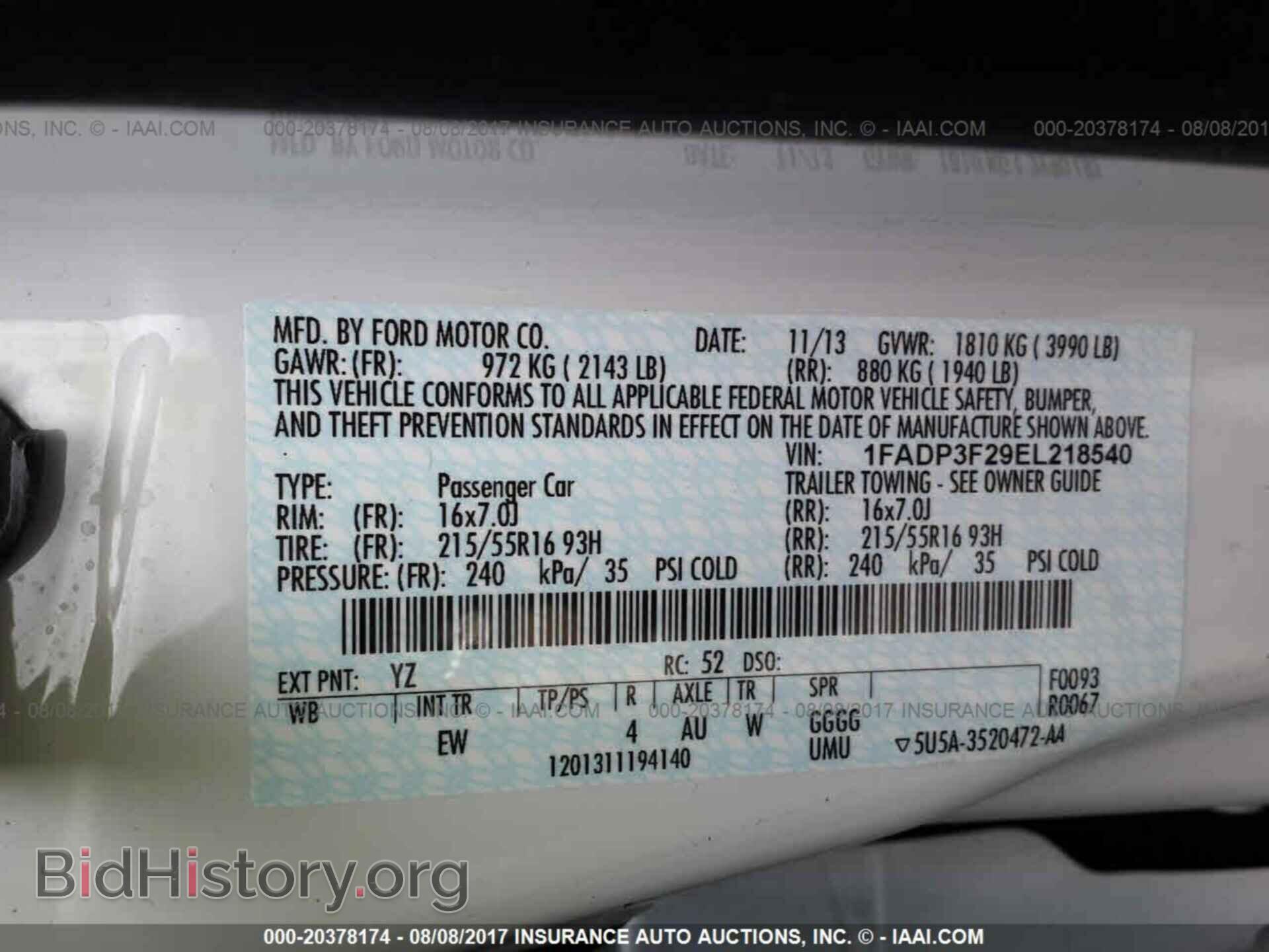 2014 Ford Focus - VIN: 1FADP3F29EL218540 - Фото 9