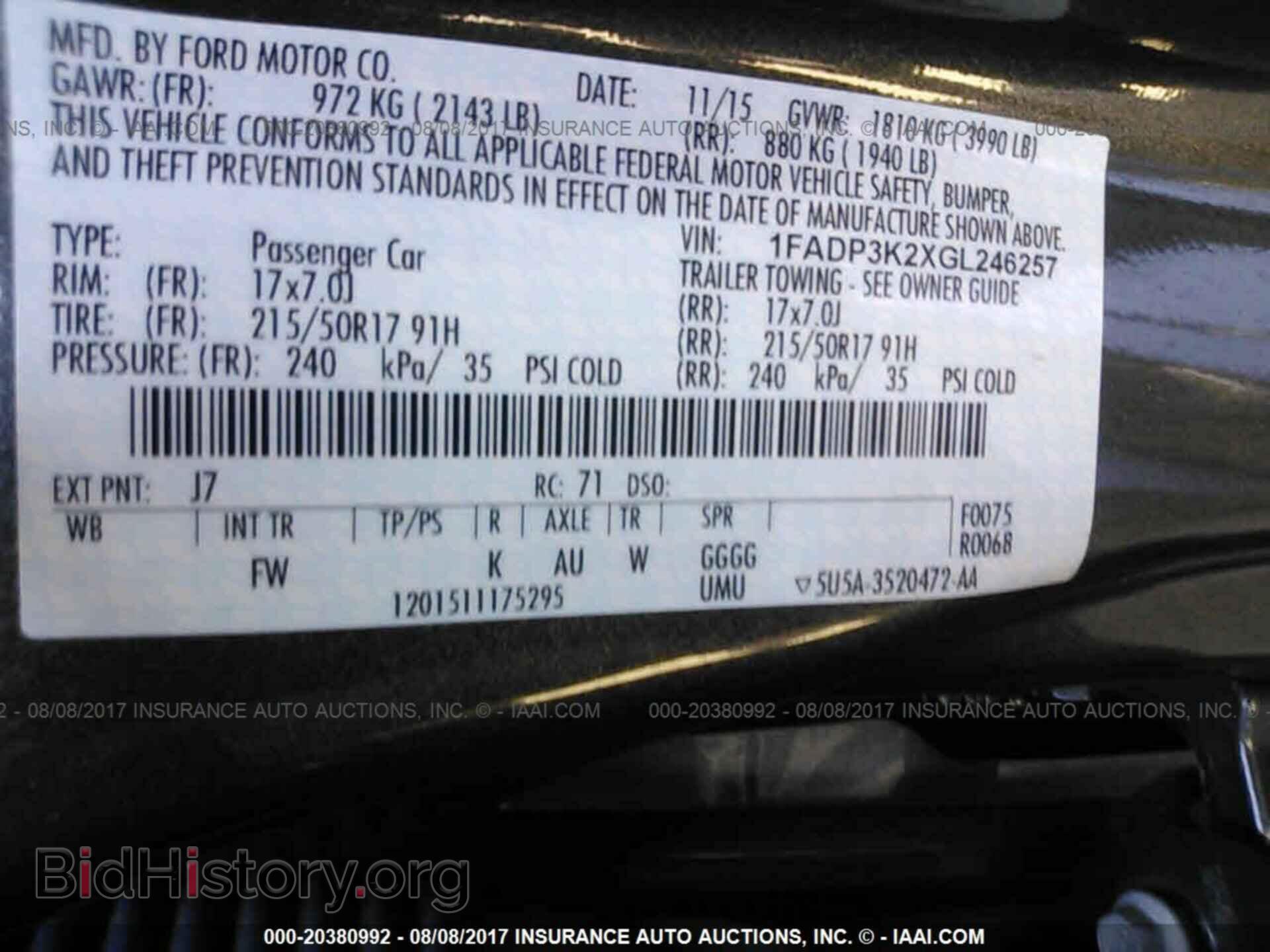 2016 Ford Focus - VIN: 1FADP3K2XGL246257 - Фото 9