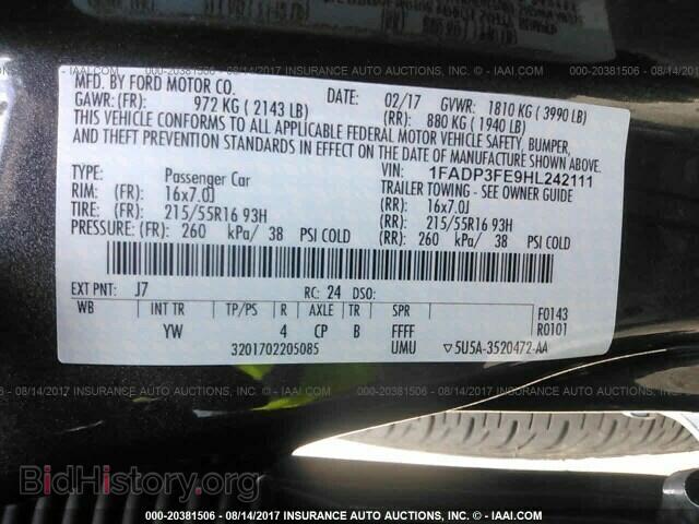2017 Ford Focus - VIN: 1FADP3FE9HL242111 - Фото 9
