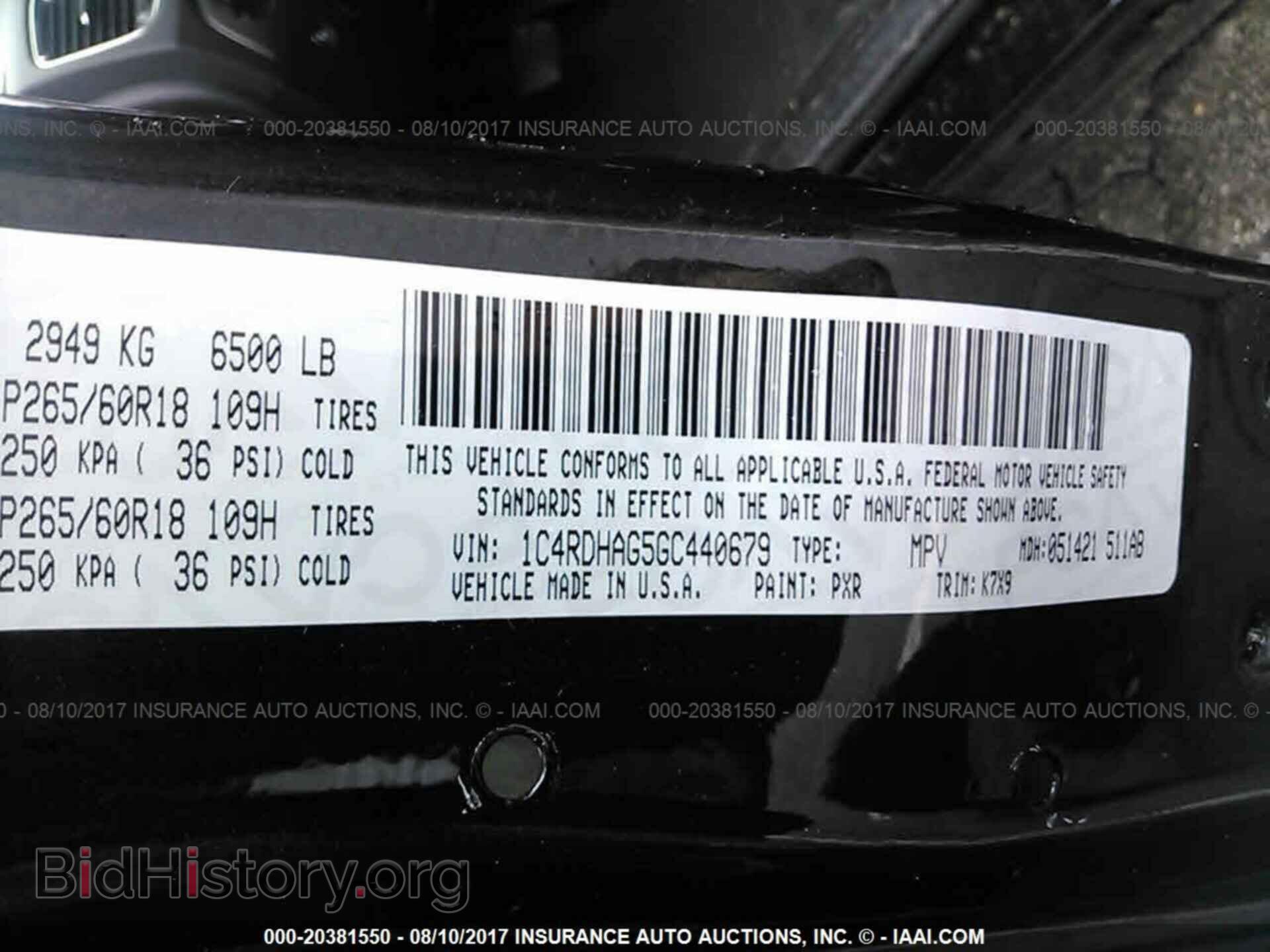 2016 Dodge Durango - VIN: 1C4RDHAG5GC440679 - Фото 9
