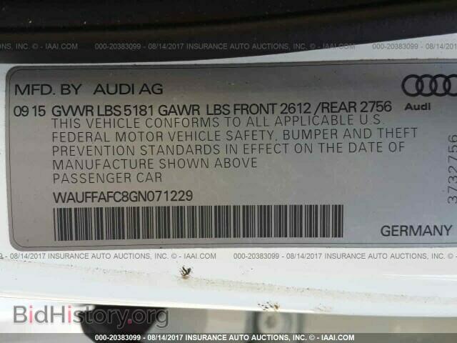 2016 Audi A6 - VIN: WAUFFAFC8GN071229 - Фото 9