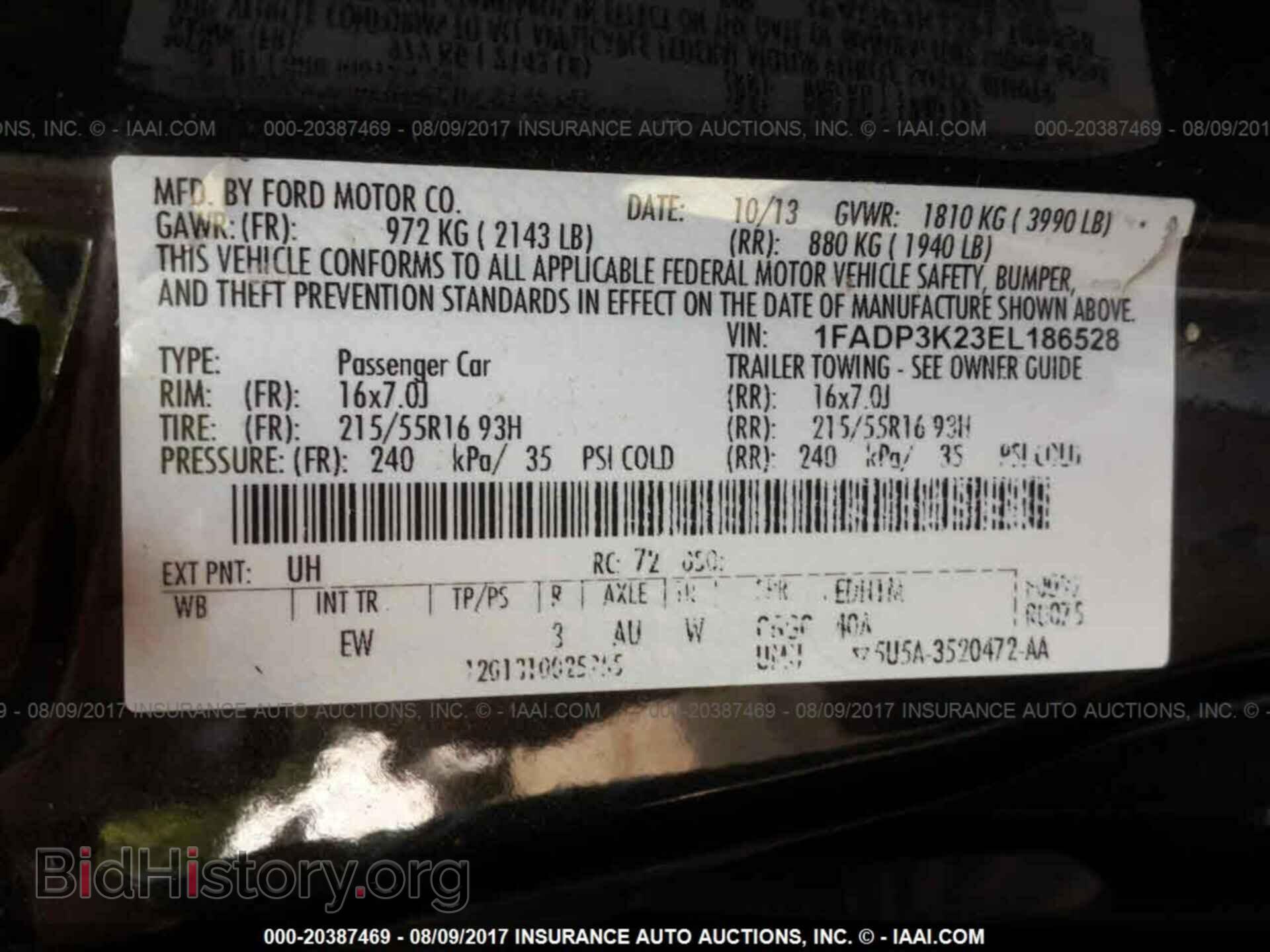 2014 Ford Focus - VIN: 1FADP3K23EL186528 - Фото 9