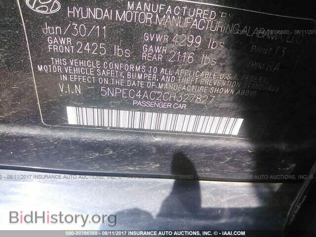 2012 Hyundai Sonata - VIN: 5NPEC4AC2CH327827 - Фото 9