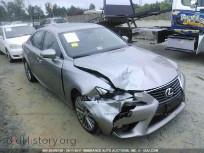 2014 Lexus IS, серый — VIN JTHCF1D26E5004334, IAAI