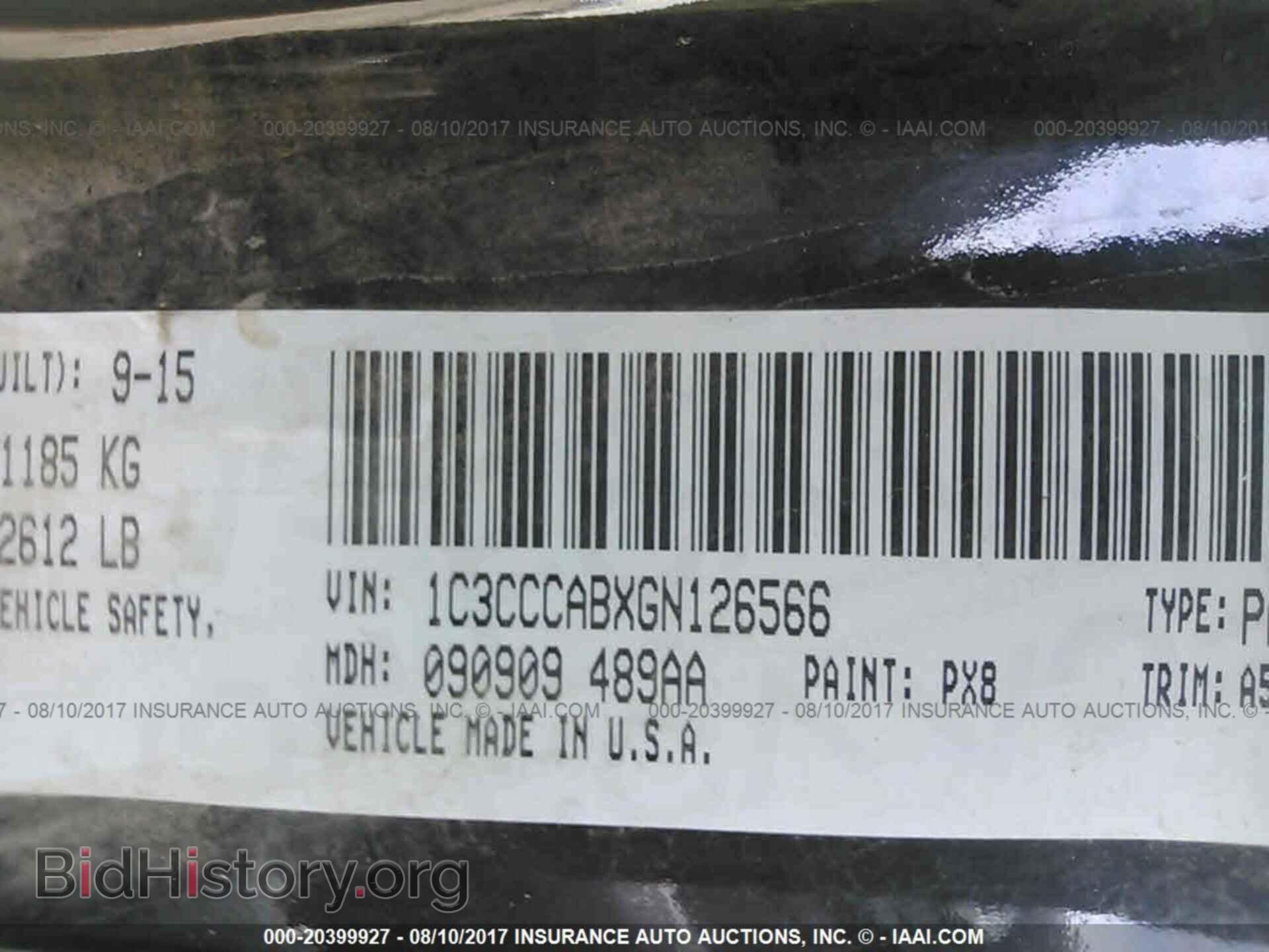 2016 Chrysler 200 - VIN: 1C3CCCABXGN126566 - Фото 9