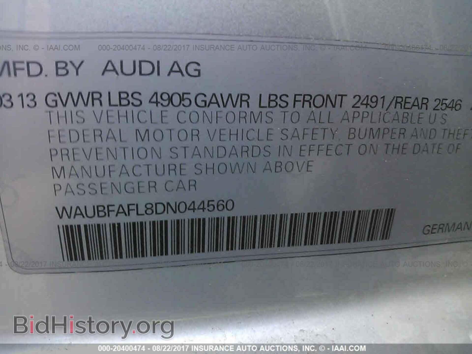 2013 Audi A4 - VIN: WAUBFAFL8DN044560 - Photo 9