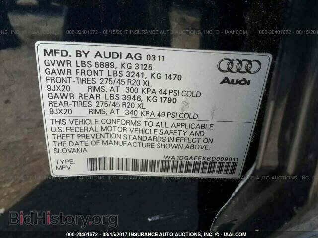 2011 Audi Q7 - VIN: WA1DGAFEXBD009011 - Фото 9