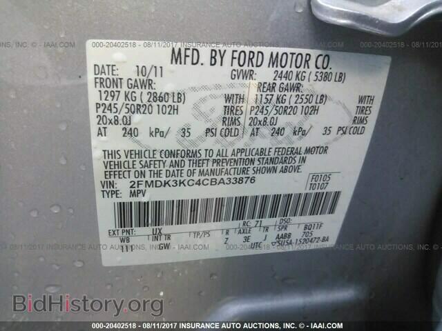 2012 Ford Edge - VIN: 2FMDK3KC4CBA33876 - Фото 9