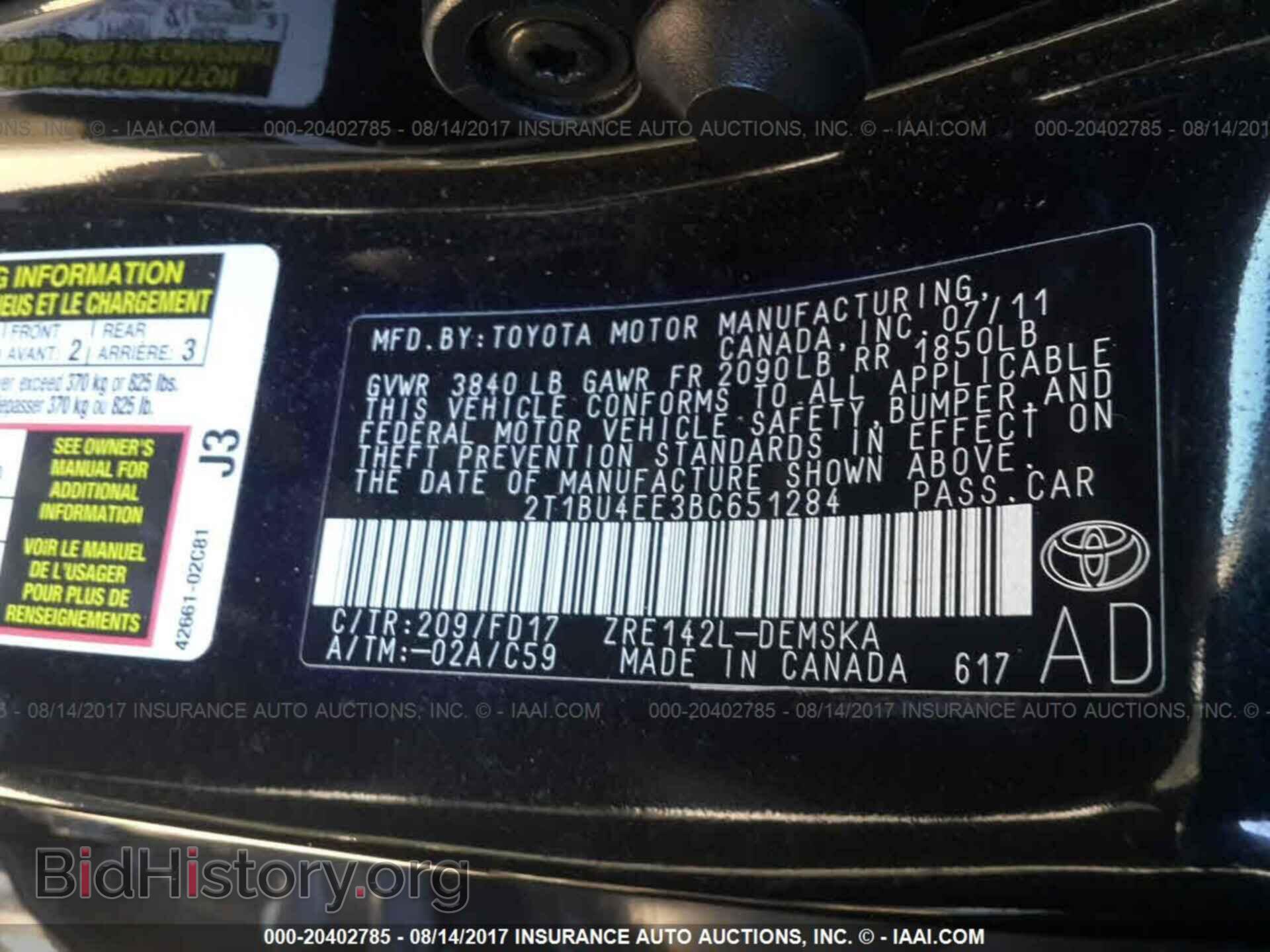 2011 Toyota Corolla - VIN: 2T1BU4EE3BC651284 - Photo 9