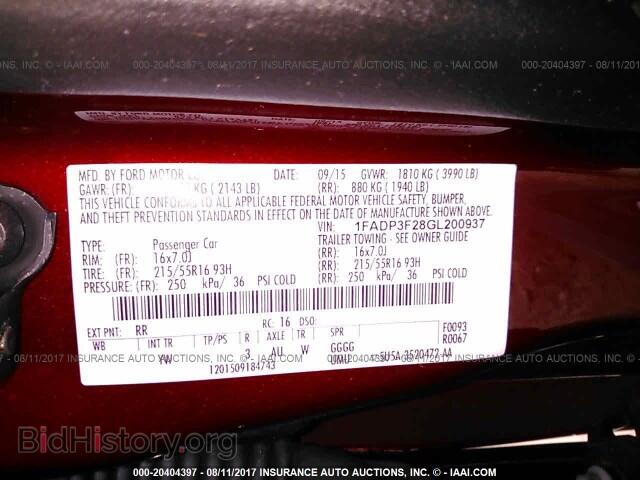 2016 Ford Focus - VIN: 1FADP3F28GL200937 - Фото 9