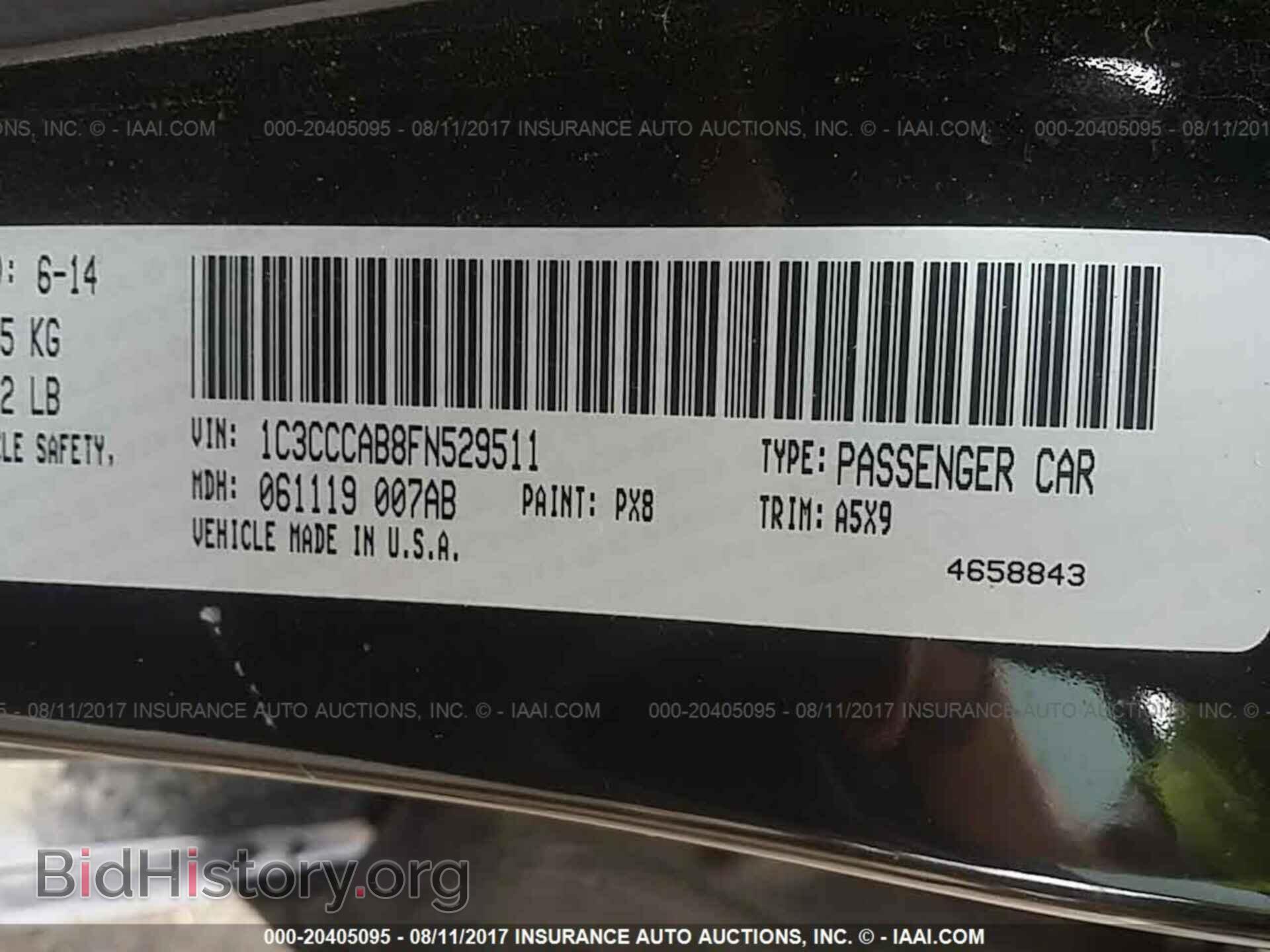 2015 Chrysler 200 - VIN: 1C3CCCAB8FN529511 - Фото 9