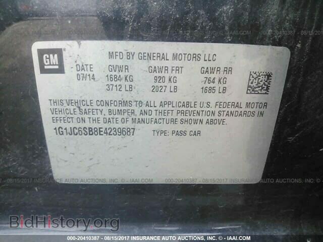 2014 Chevrolet Sonic - VIN: 1G1JC6SB8E4239687 - Фото 9