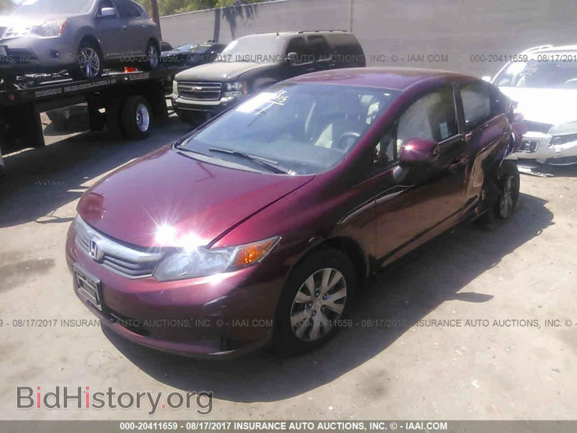 2012 Honda Civic - VIN: 2HGFB2F54CH593530 - Фото 2