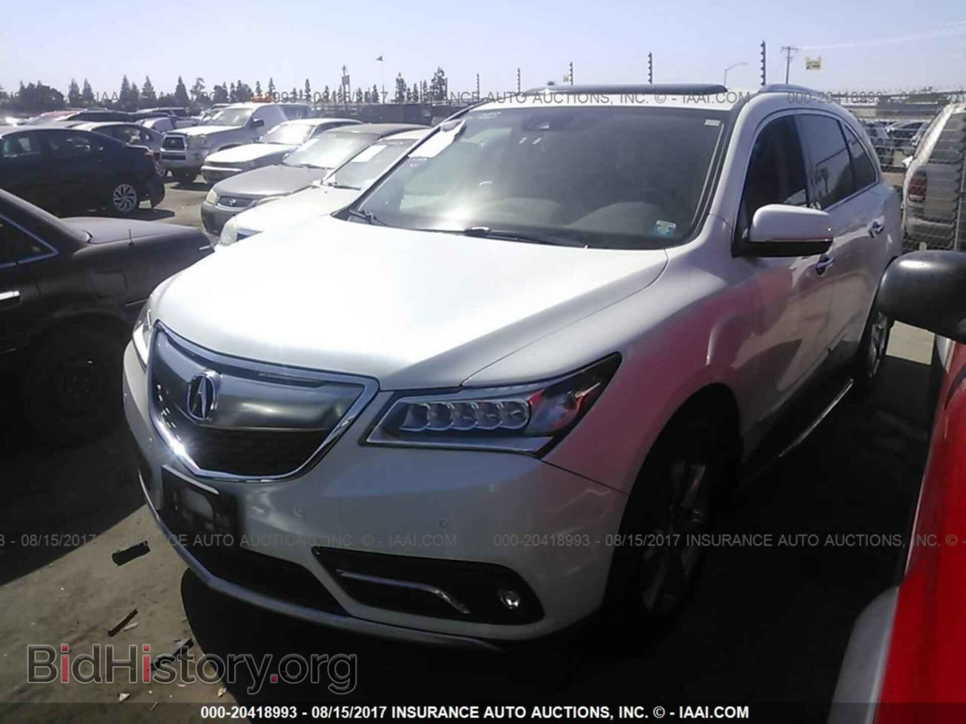 2016 Acura Mdx - VIN: 5FRYD4H92GB016387 - Фото 2