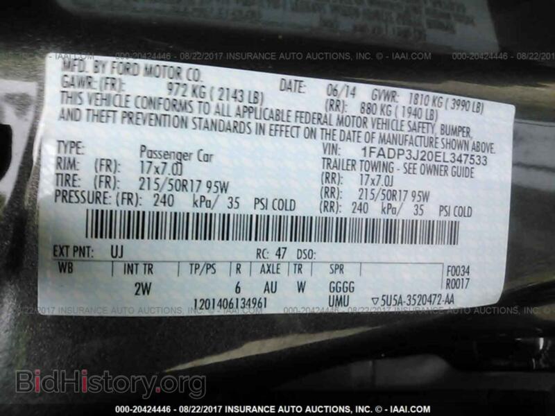 2014 Ford FOCUS (VIN 1FADP3J20EL347533) — фото 9 из 10