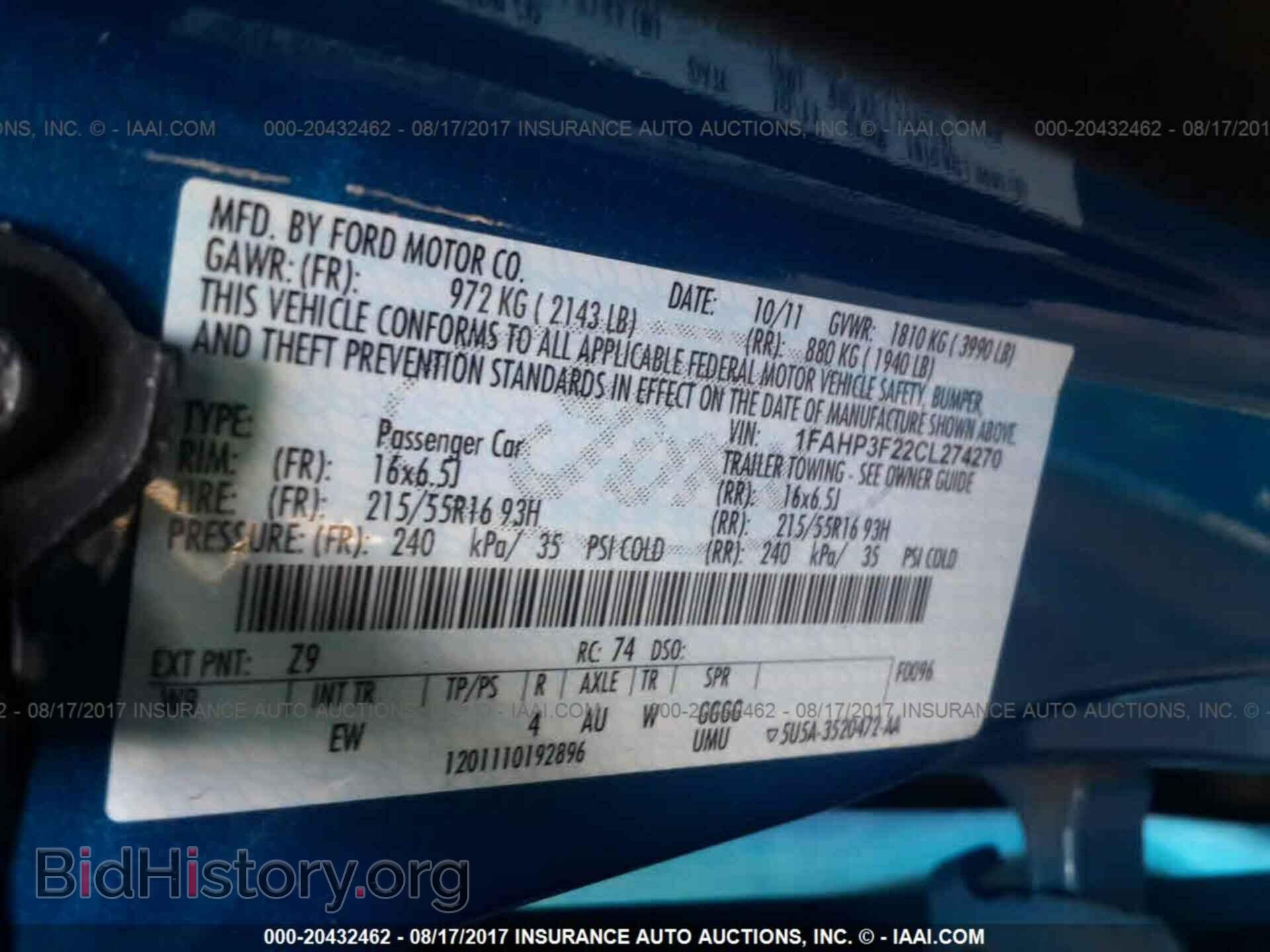2012 Ford Focus - VIN: 1FAHP3F22CL274270 - Photo 9