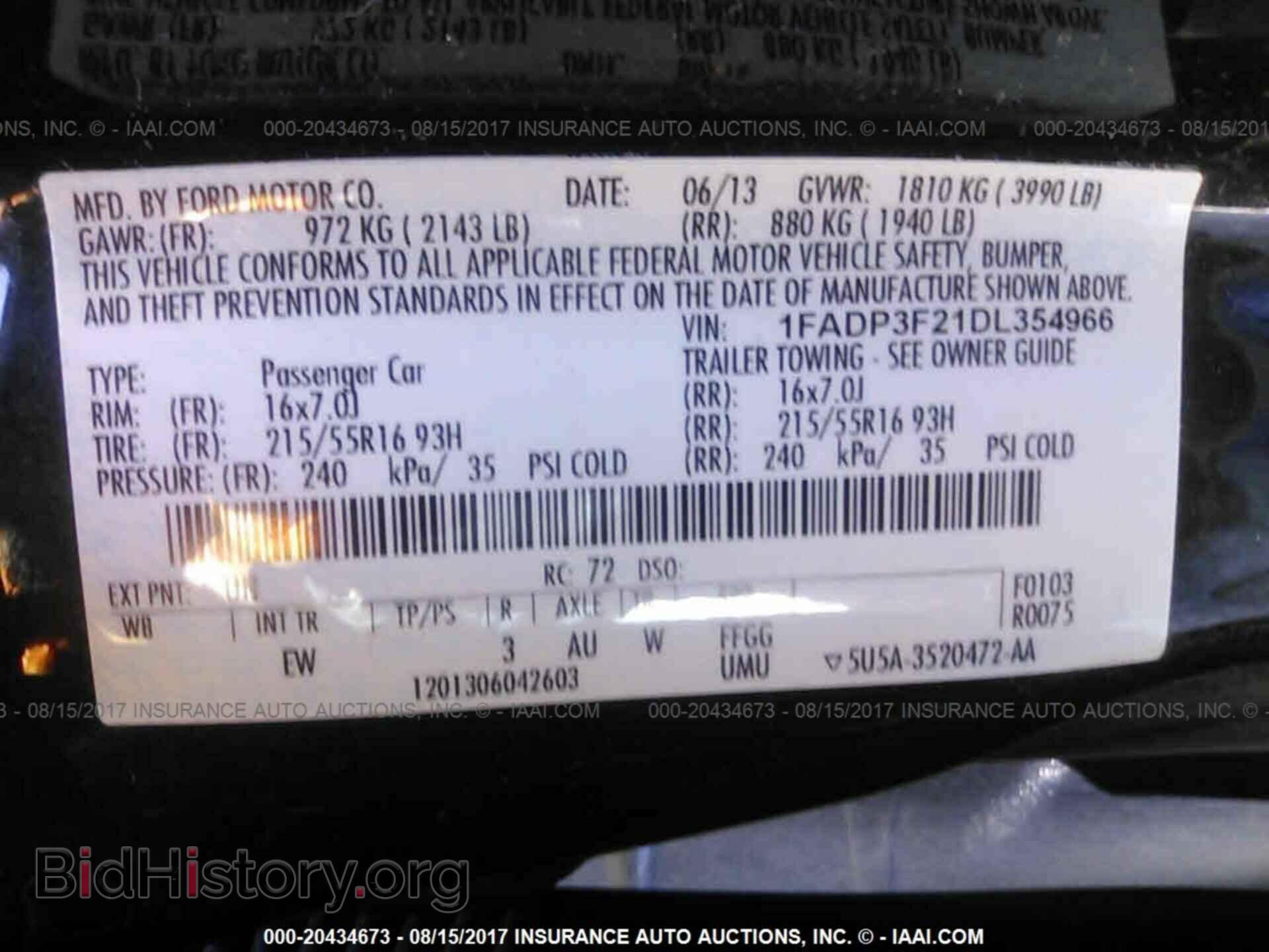 2013 Ford Focus - VIN: 1FADP3F21DL354966 - Фото 9