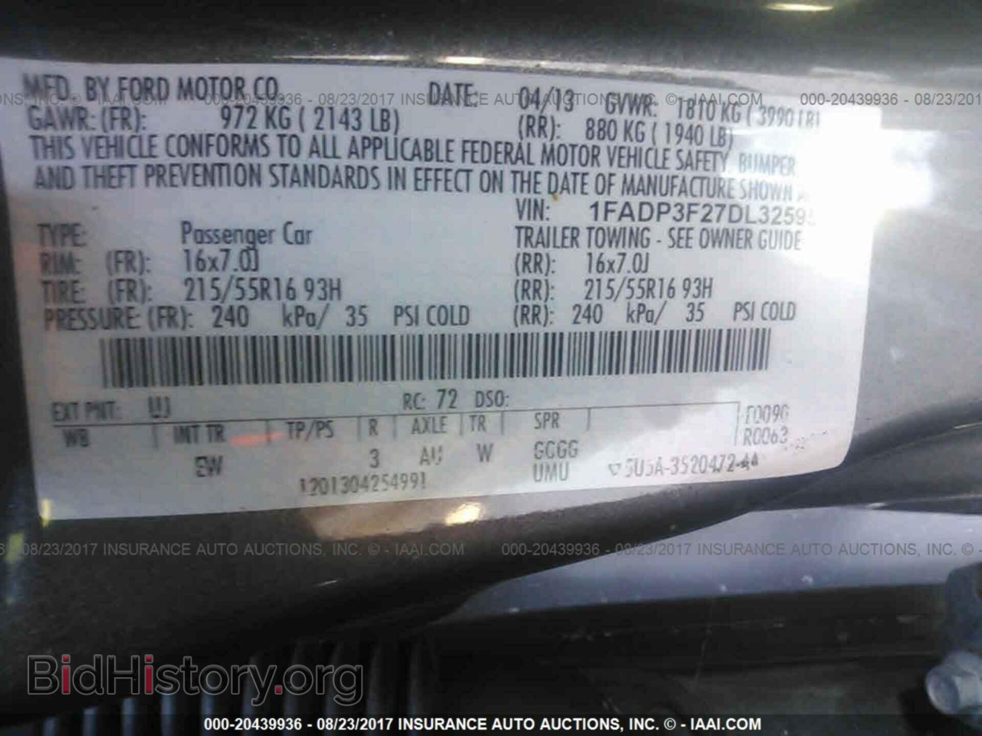 2013 Ford Focus - VIN: 1FADP3F27DL325956 - Фото 9