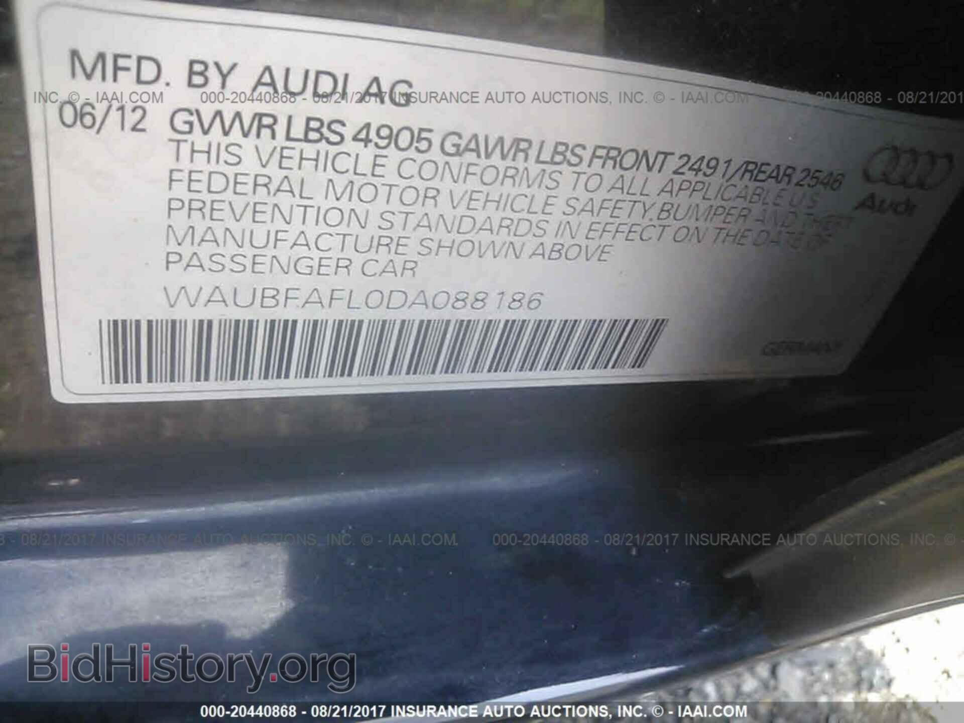 2013 Audi A4 - VIN: WAUBFAFL0DA088186 - Фото 9