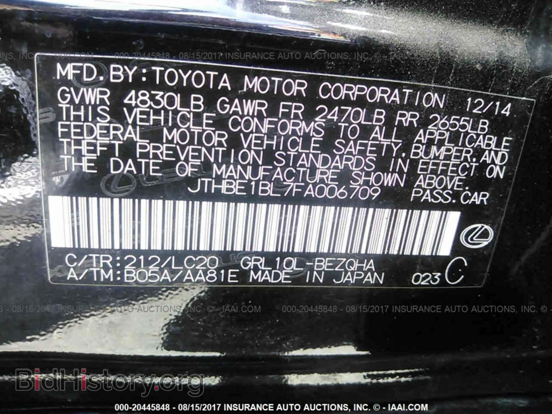 2015 Lexus Gs - VIN: JTHBE1BL7FA006709 - Photo 9