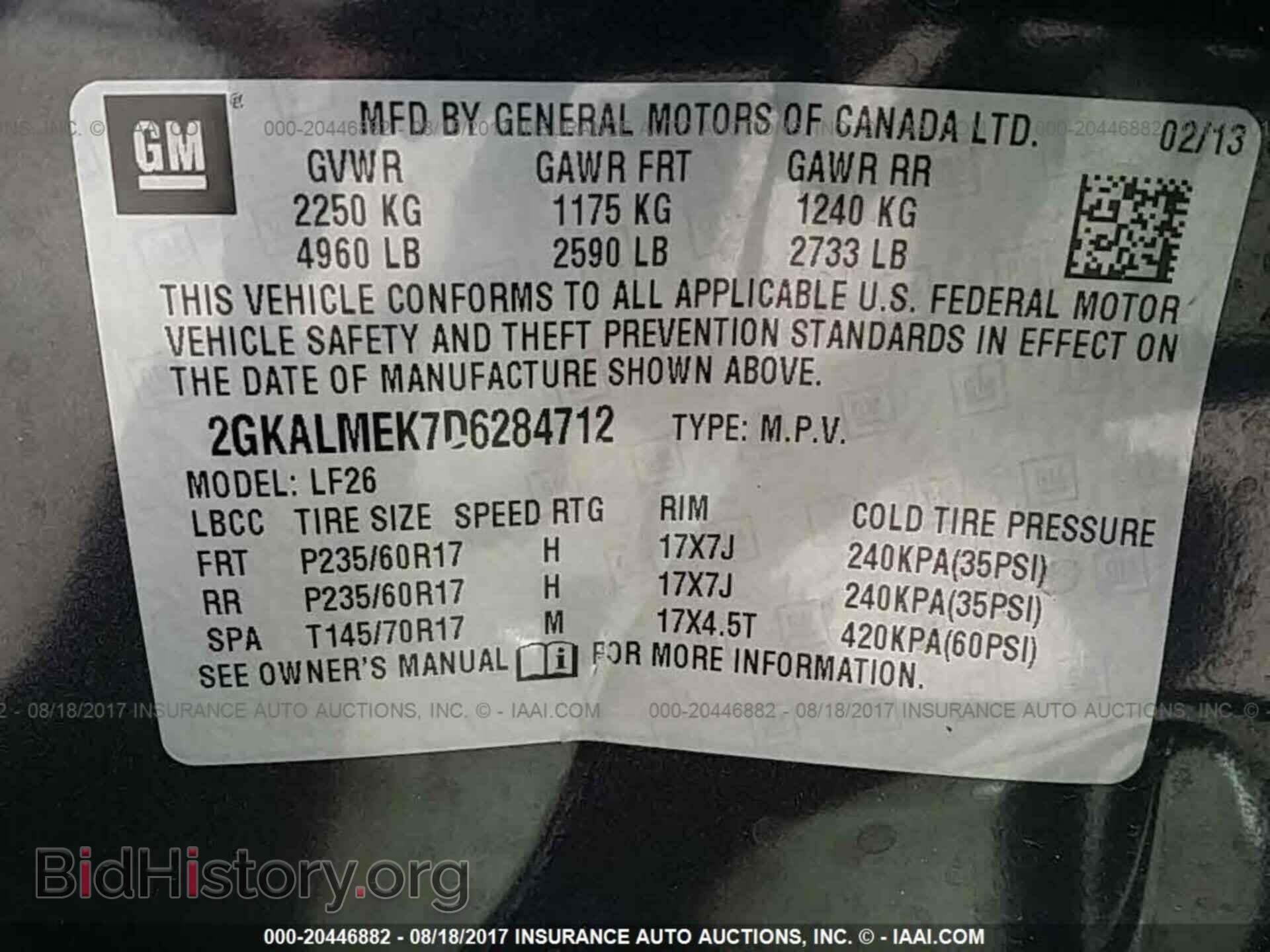 2013 Gmc Terrain - VIN: 2GKALMEK7D6284712 - Photo 9