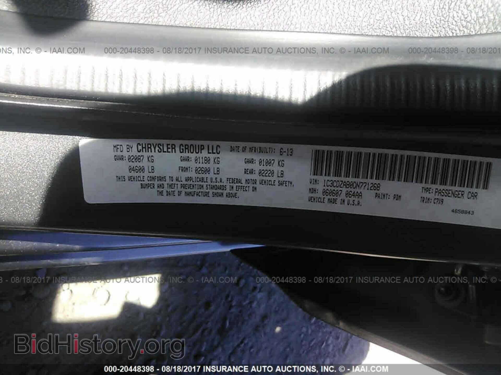 2013 Dodge Avenger - VIN: 1C3CDZAB0DN771268 - Фото 9