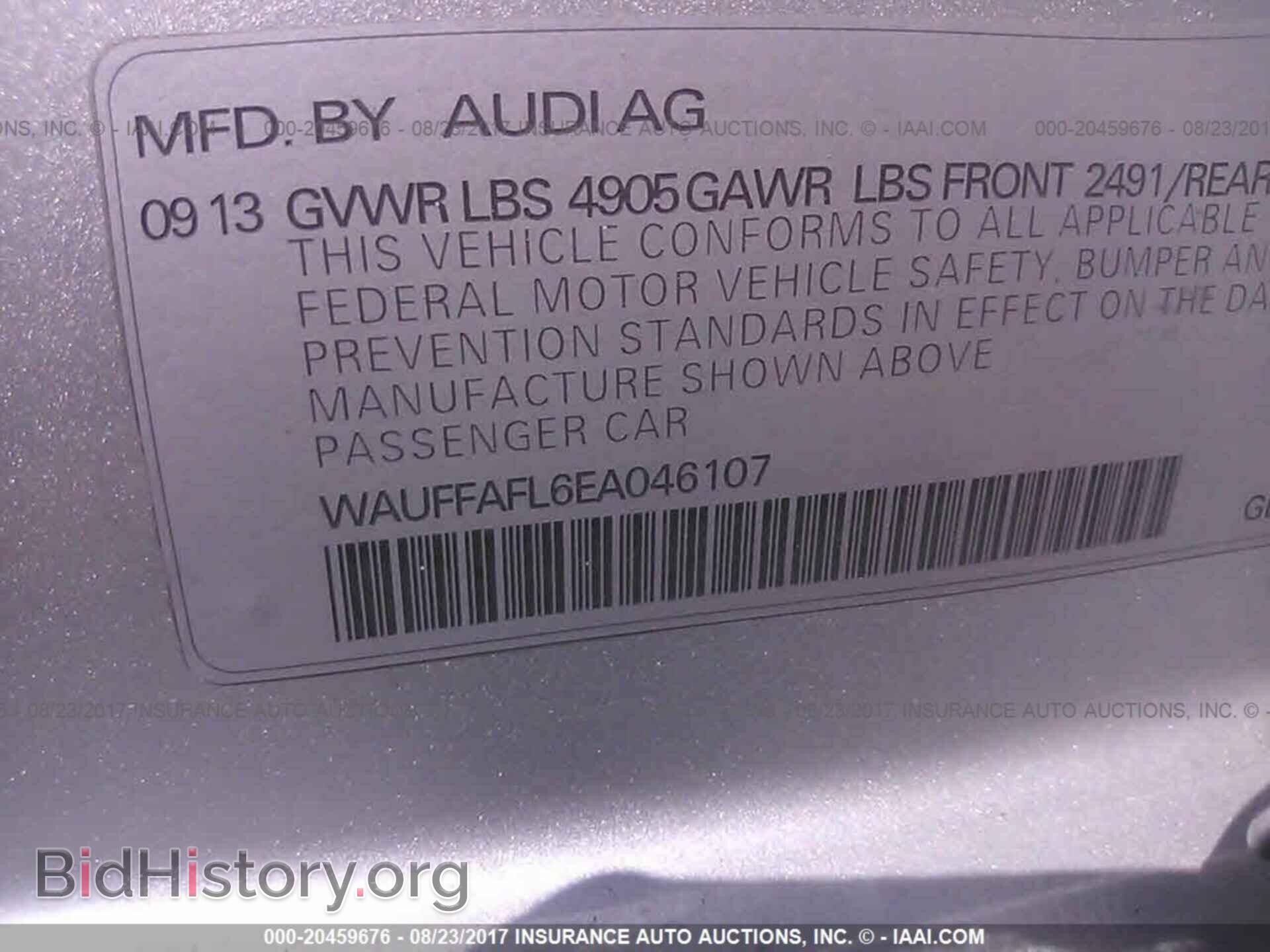 2014 Audi A4 - VIN: WAUFFAFL6EA046107 - Photo 9