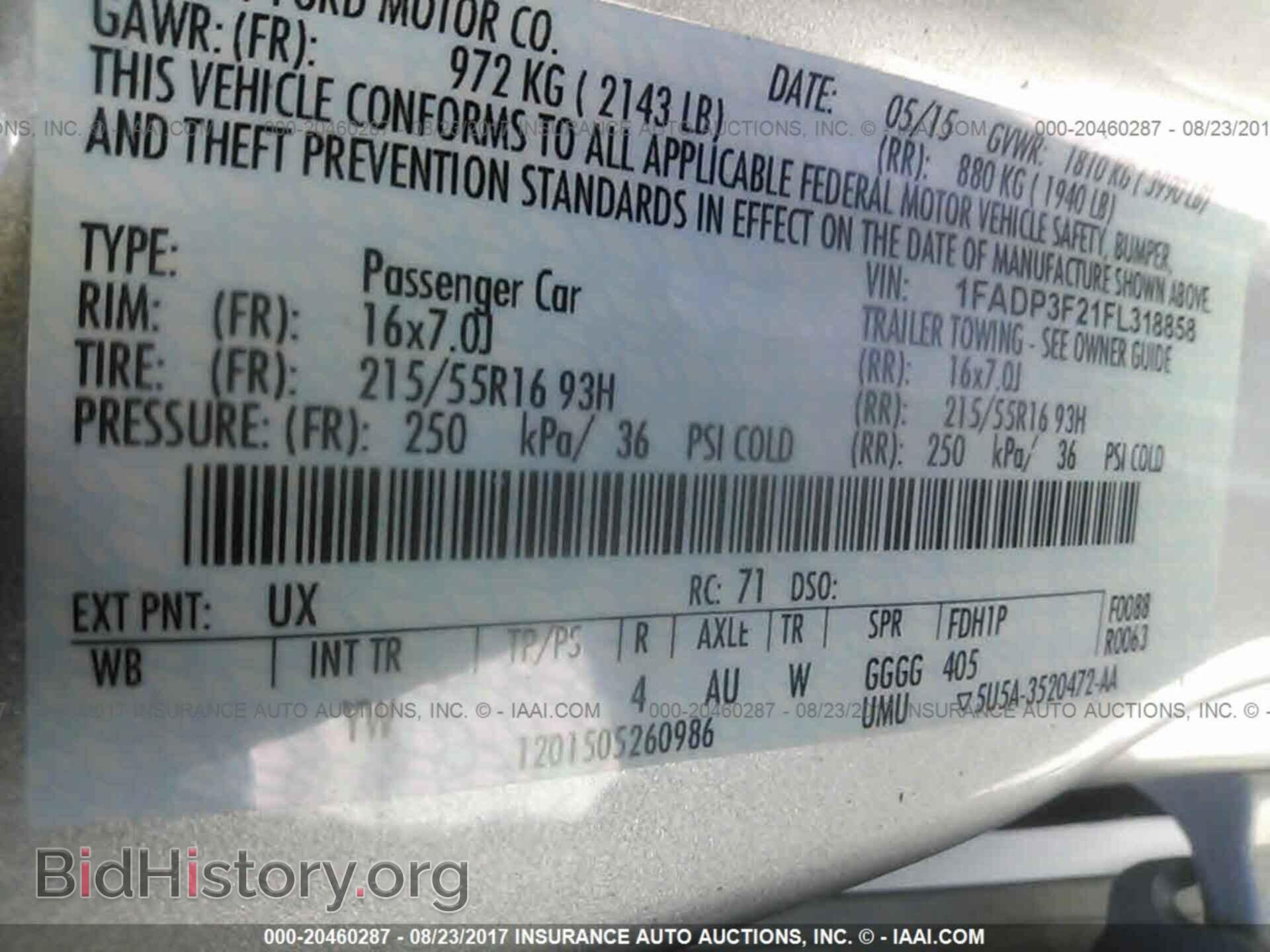 2015 Ford Focus - VIN: 1FADP3F21FL318858 - Фото 9