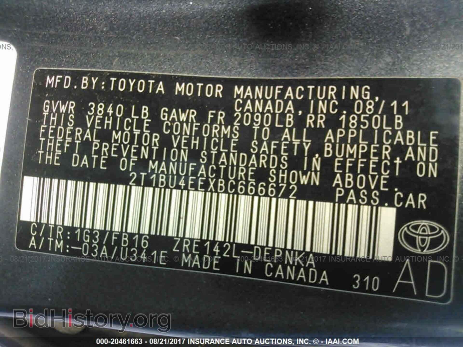 2011 Toyota Corolla - VIN: 2T1BU4EEXBC666672 - Фото 9