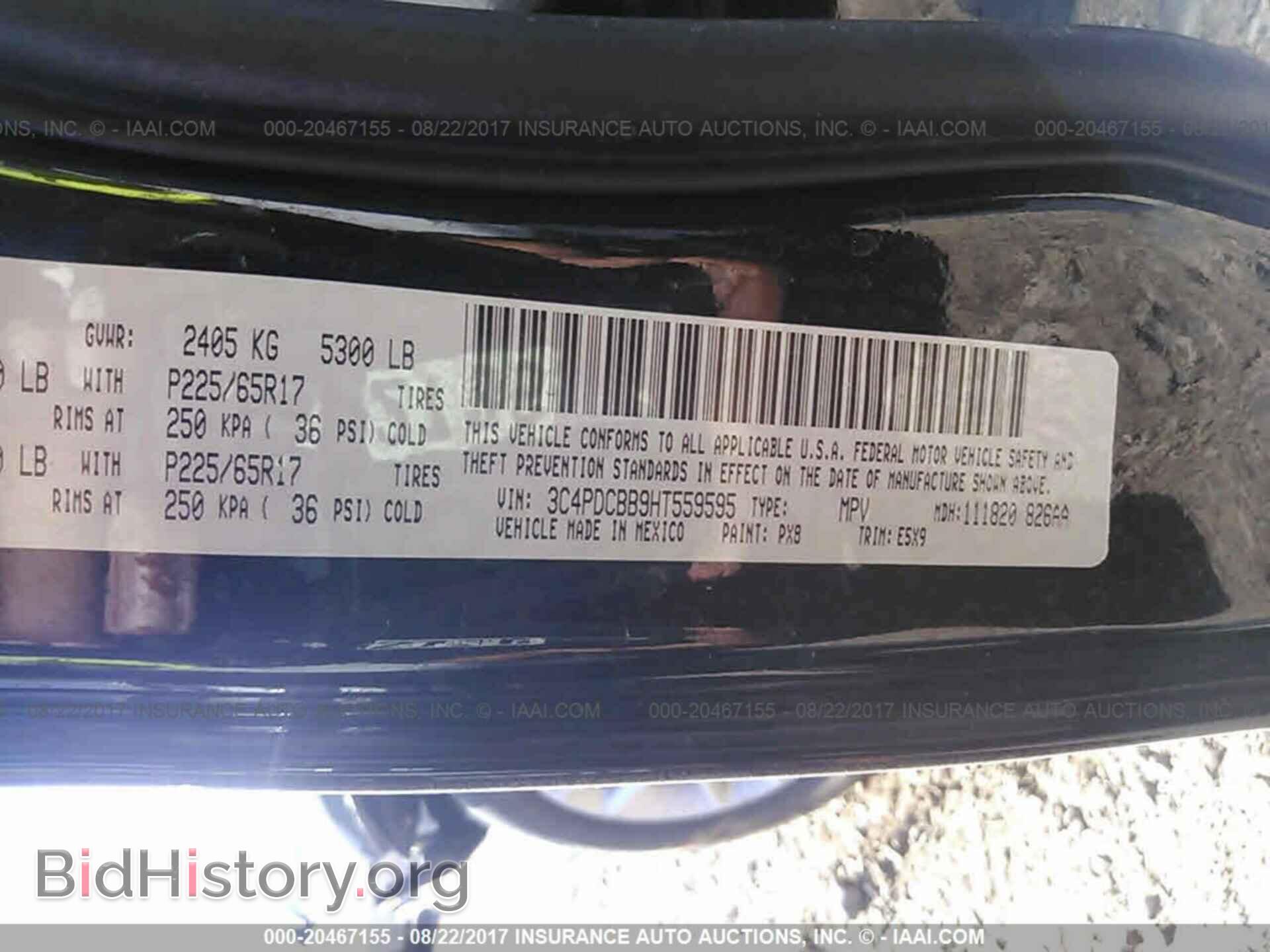 2017 Dodge Journey - VIN: 3C4PDCBB9HT559595 - Фото 9