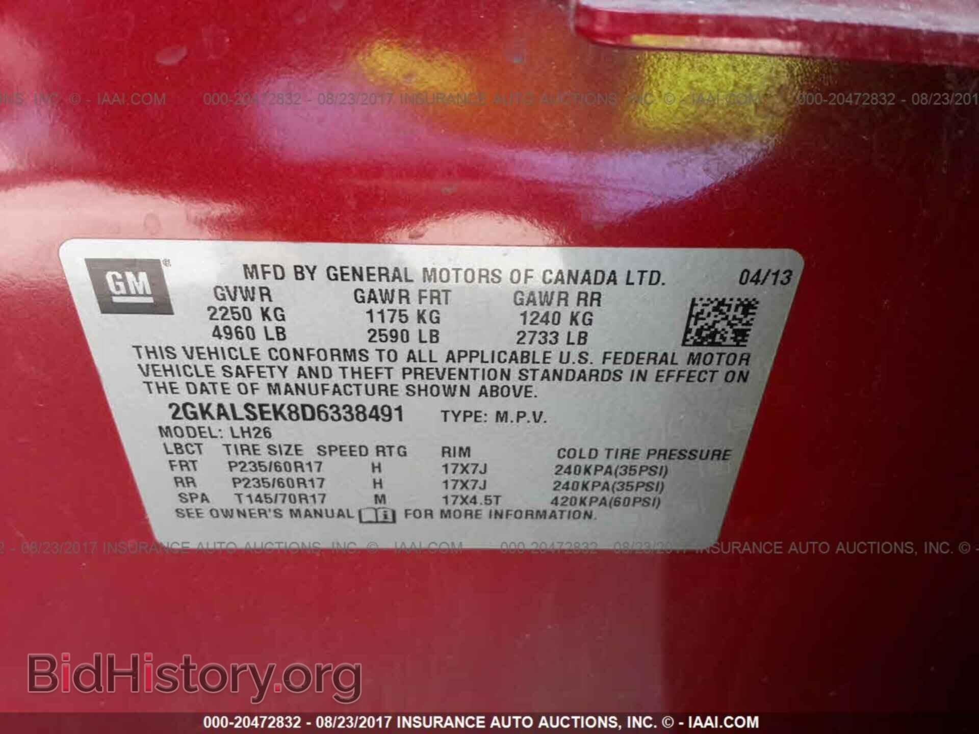 2013 Gmc Terrain - VIN: 2GKALSEK8D6338491 - Photo 9