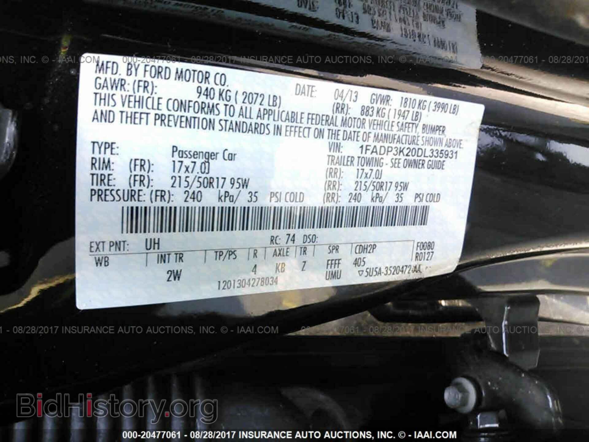 2013 Ford Focus - VIN: 1FADP3K20DL335931 - Фото 9