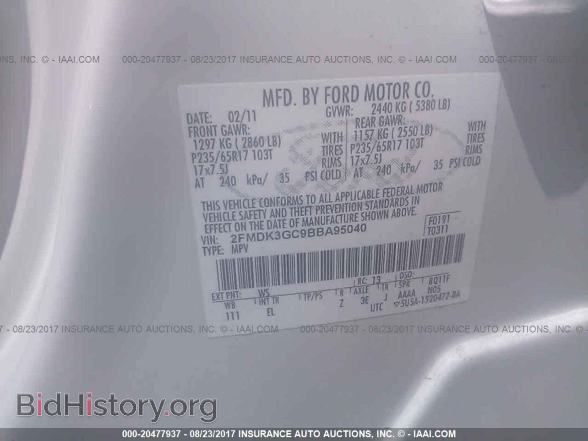 2011 Ford Edge - VIN: 2FMDK3GC9BBA95040 - Photo 9
