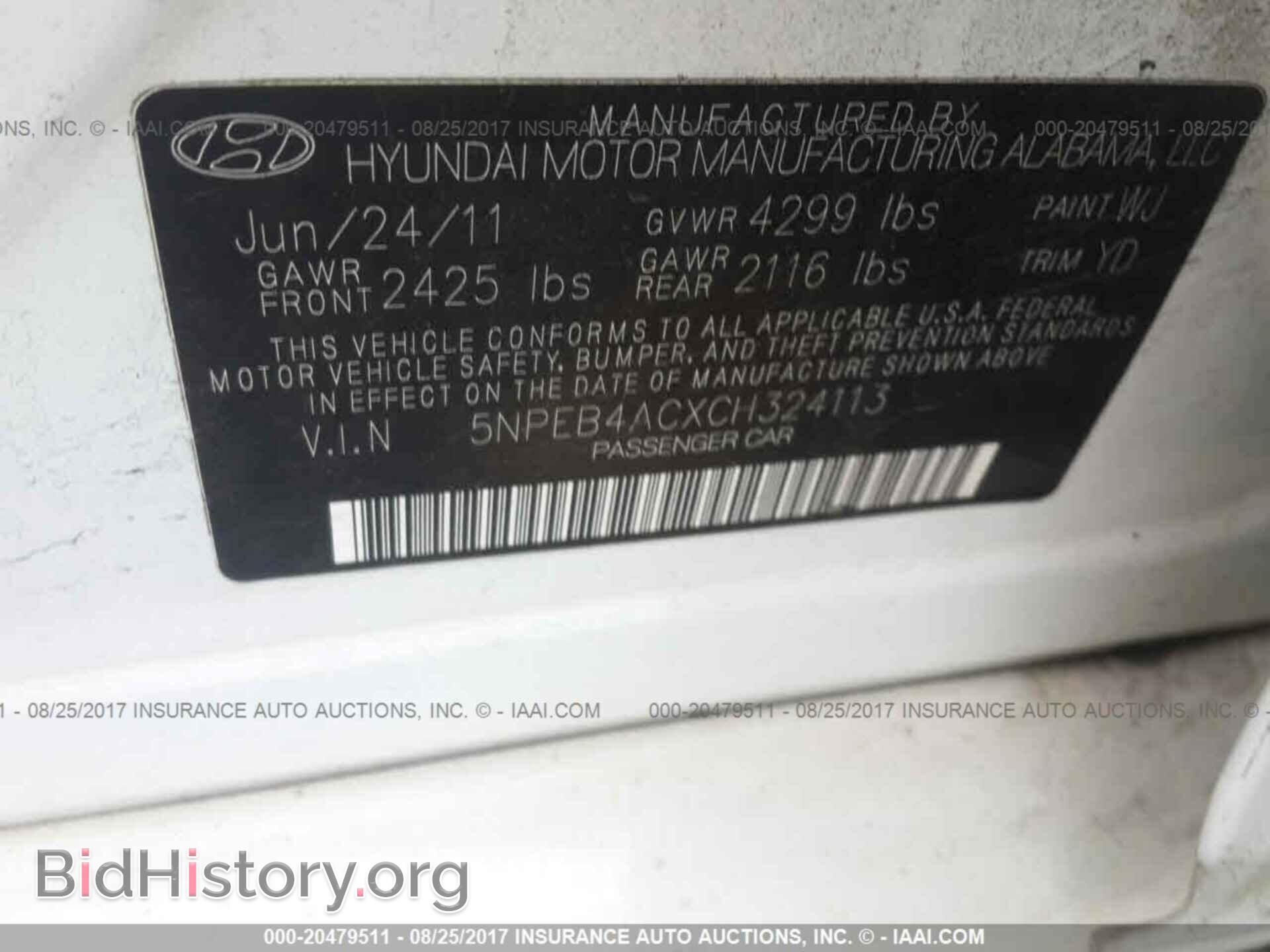 2012 Hyundai Sonata - VIN: 5NPEB4ACXCH324113 - Фото 9