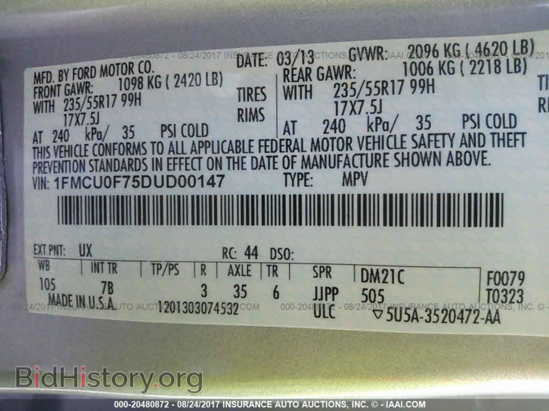 2013 Ford Escape - VIN: 1FMCU0F75DUD00147 - Photo 9