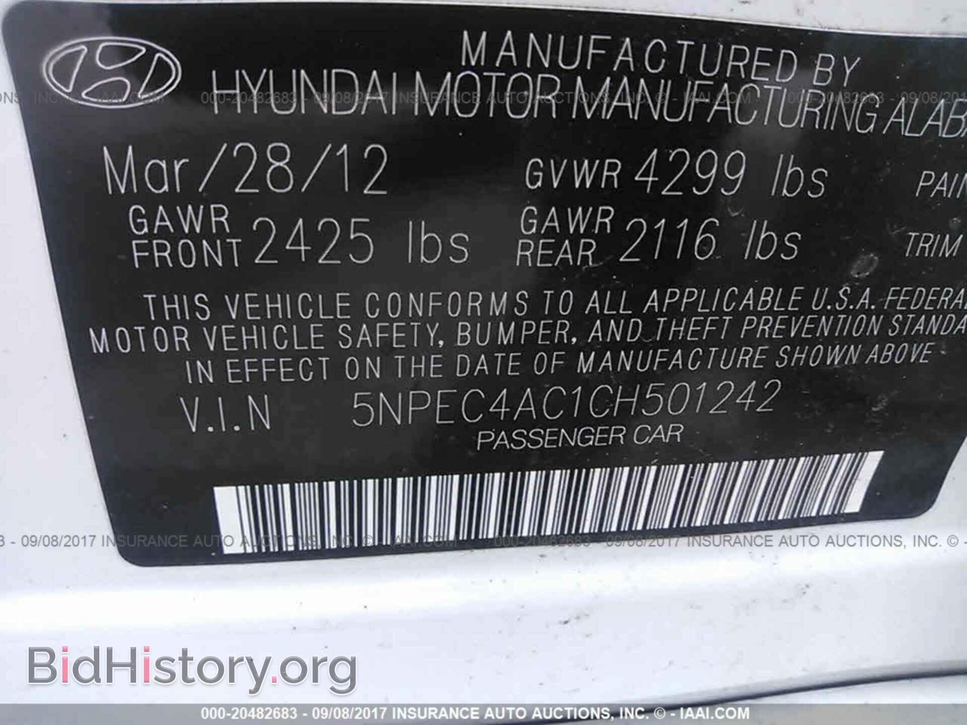 2012 Hyundai Sonata - VIN: 5NPEC4AC1CH501242 - Photo 9
