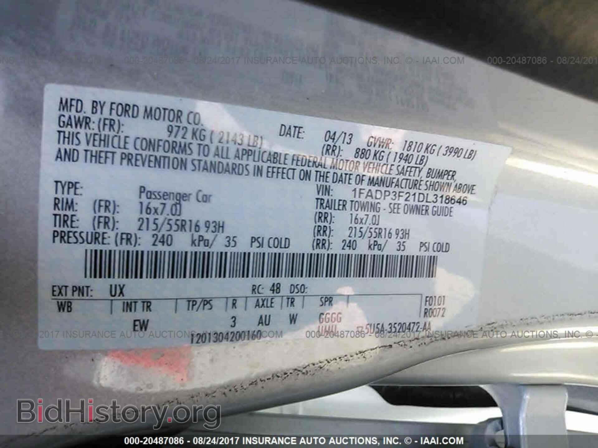2013 Ford Focus - VIN: 1FADP3F21DL318646 - Фото 9