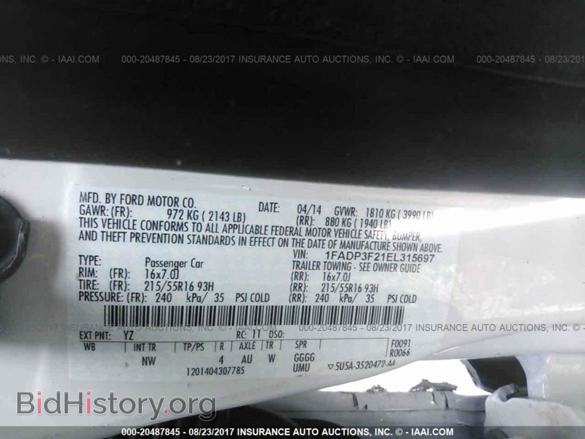 2014 Ford Focus - VIN: 1FADP3F21EL315697 - Фото 9