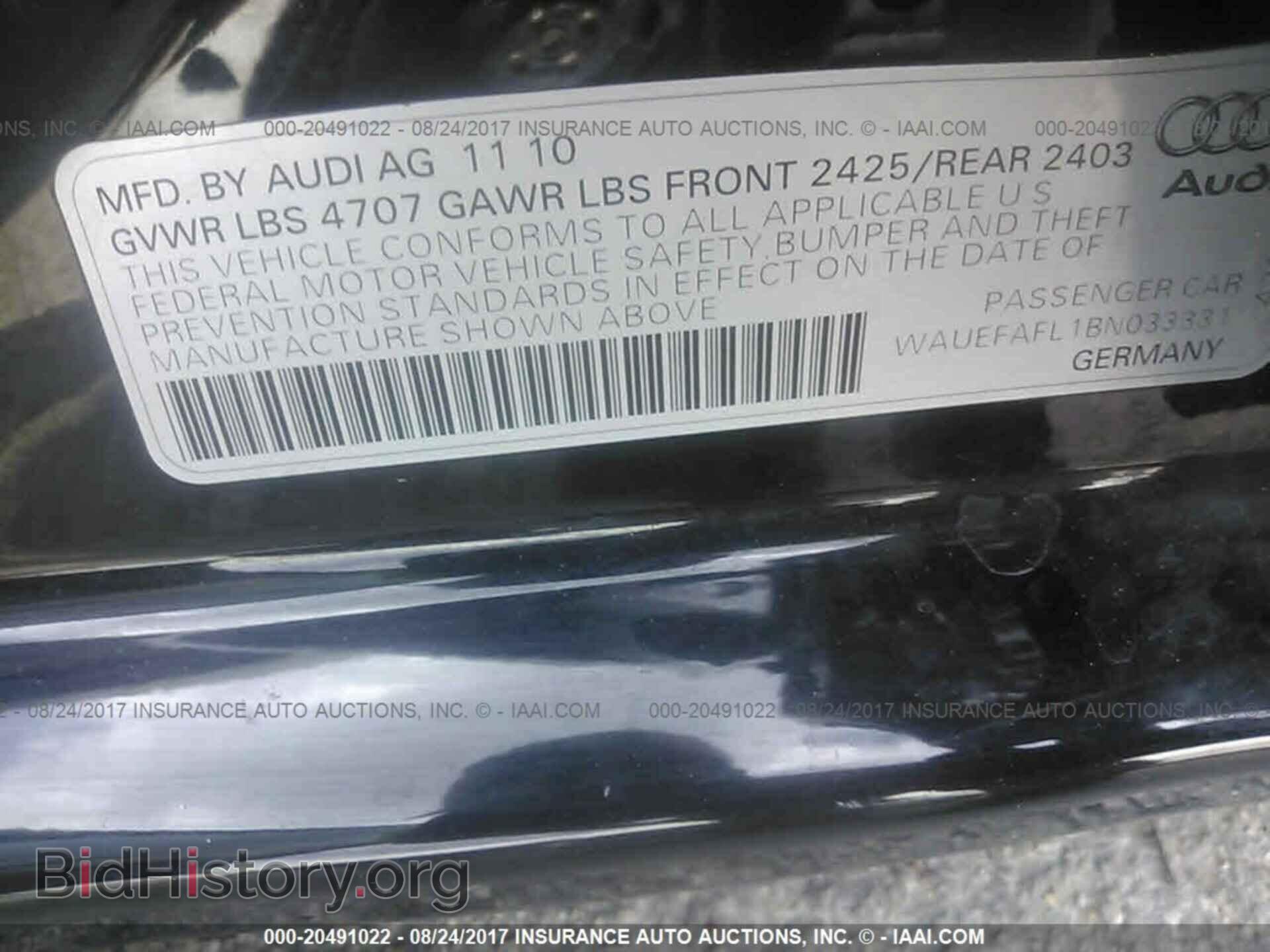2011 Audi A4 - VIN: WAUEFAFL1BN033331 - Photo 9