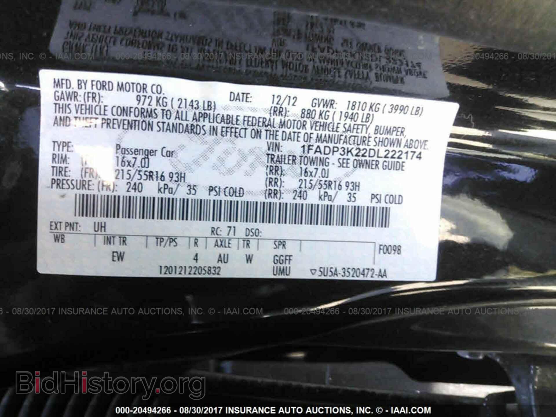 2013 Ford Focus - VIN: 1FADP3K22DL222174 - Фото 9