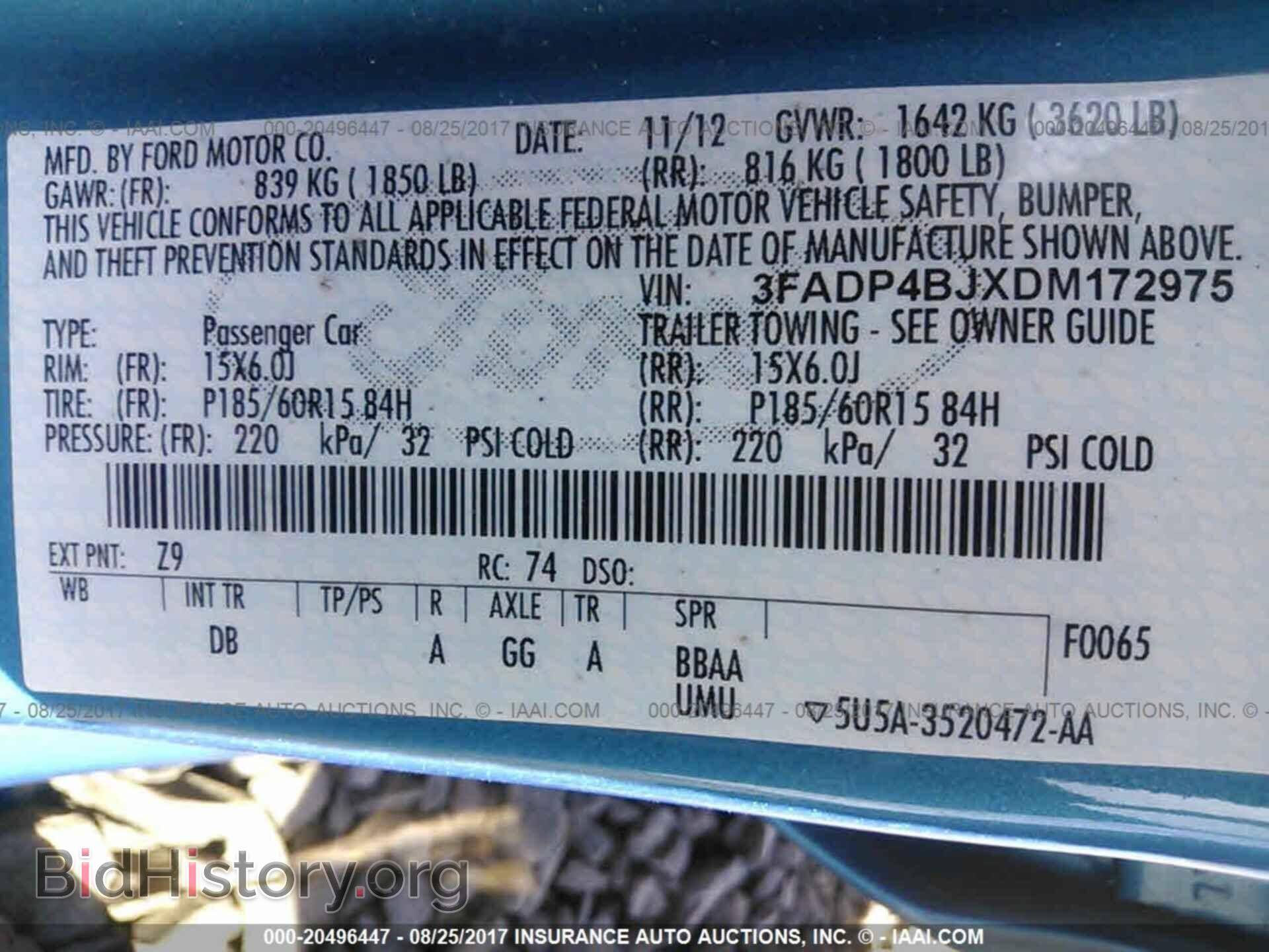 2013 Ford Fiesta - VIN: 3FADP4BJXDM172975 - Фото 9